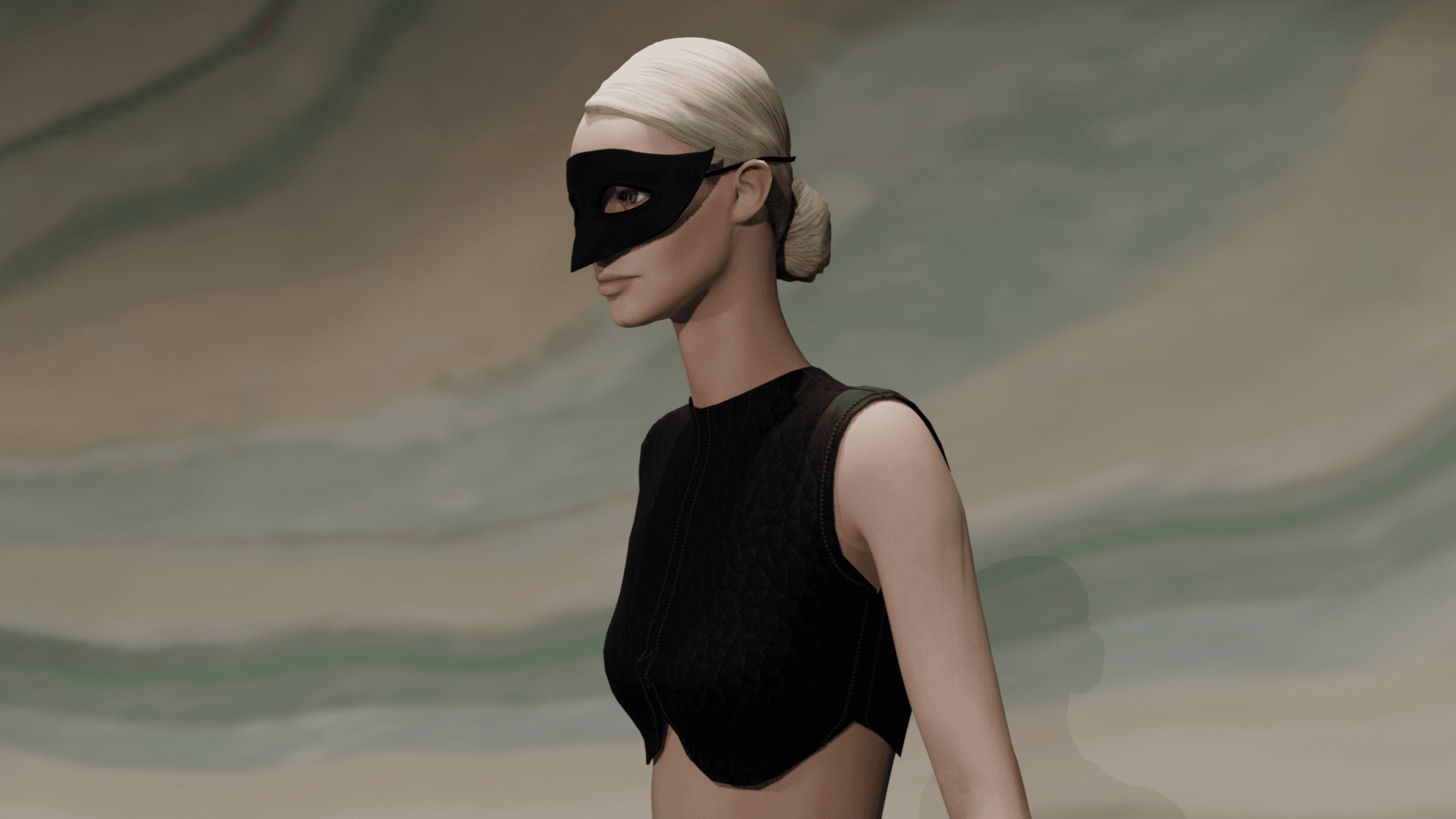 Set of 4 Half Masquerade Masks 3d model
