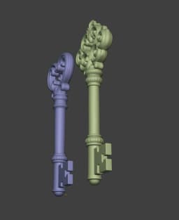 Vintage Ornate Skeleton Keys 3d model