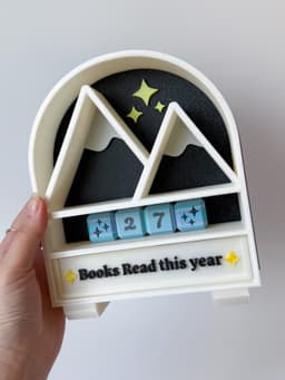 Mountain Book Tracker with Book mark 3d model