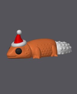 Christmas Leopard Gecko - Mini Monster #8 3d model