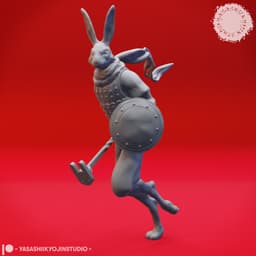 Warren of Rabbitfolk - Tabletop Miniatures (Pre-Supported) 3d model