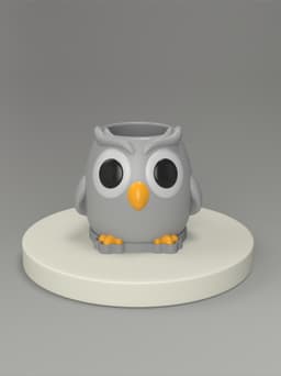 Mini Owl Animal Planter 3d model