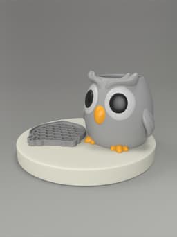 Mini Owl Animal Planter 3d model