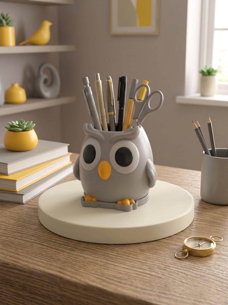 Mini Owl Animal Planter 3d model