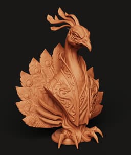 Royal Peacock Bust Multi-Color 3MF | Fantasy Art | Bambu Ready 3d model
