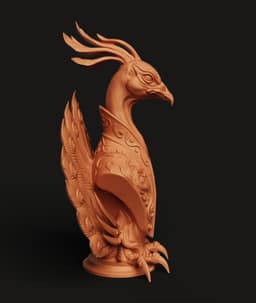 Royal Peacock Bust Multi-Color 3MF | Fantasy Art | Bambu Ready 3d model