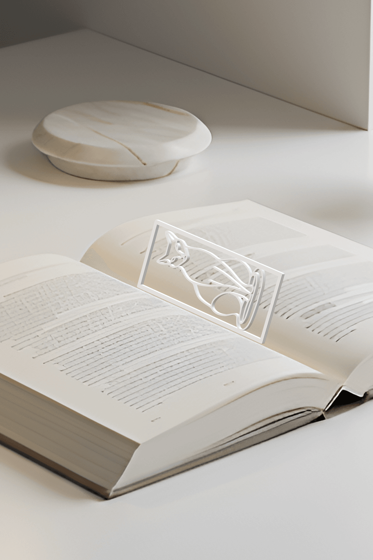 Cat Bookmark, Gift Idea 3d model