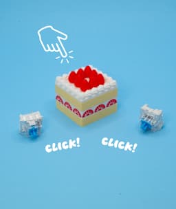 Square Strawberry Cake Fidget Clicker 3d model