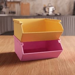 Modular Stacking Storage Bin Parts Organizer 3d model