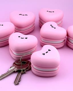 Clicky heart macaron keychain complete edition 3d model