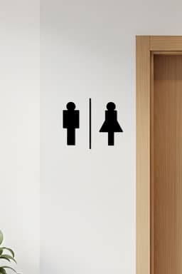 WC, Toilet Sign, Restroom 3d model