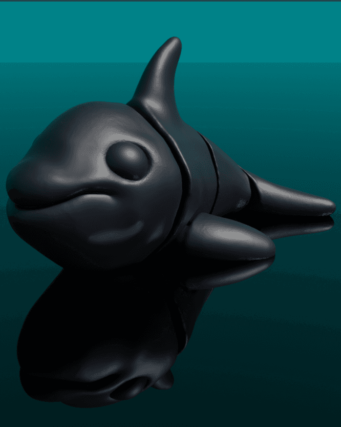 SIMPLE FLEXI ORCA (KILLER WHALE) - SUPPORT FREE - PRINT IN PLACE 3d model
