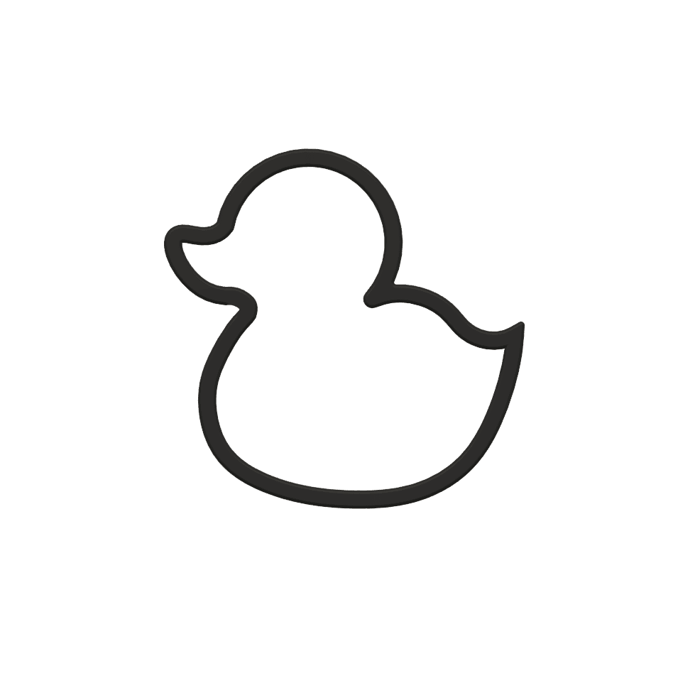 Rubber Ducky Cookie Cutter STL File - 4 inches 3d model