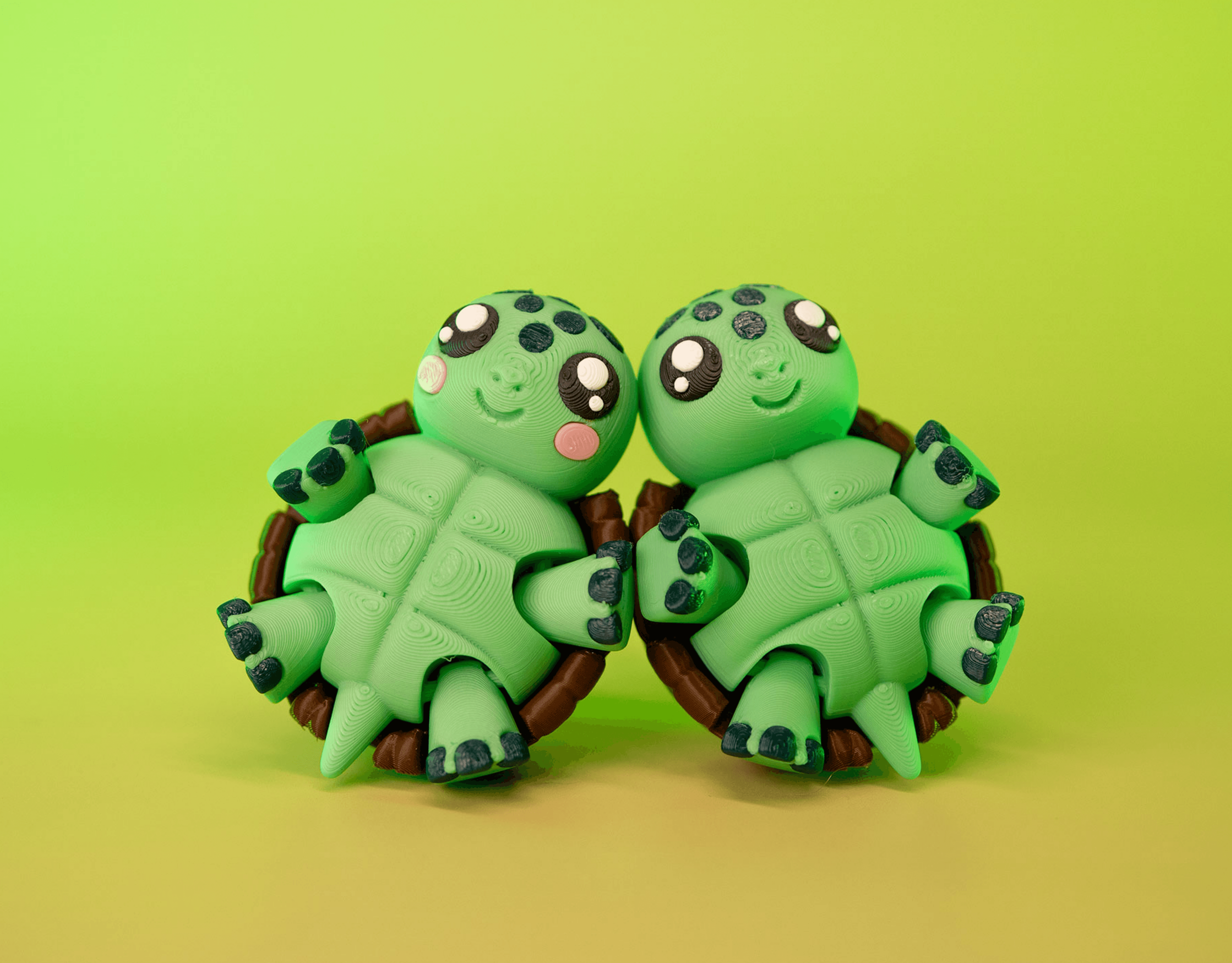 Clicky Turtle Fidget – Hide & Seek Paws 3d model