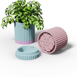 PETAL Collection - Planter Set 3d model
