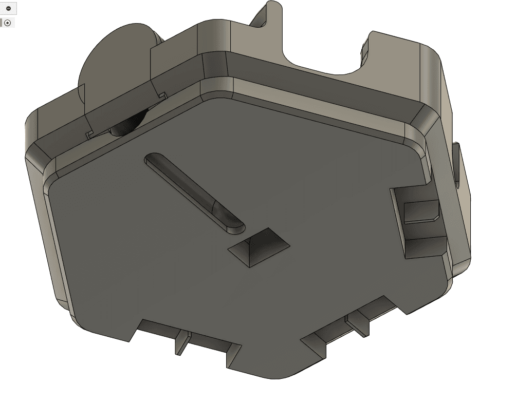 Hextraction - Shrink Ray (5mm Ball Storage) - View of the bottom with slot to remove 5mm bearings manually. - 3d model
