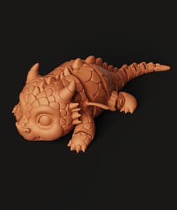 Baby Dragon Multi-Color 3MF | Fantasy Figurine | Bambu Ready 3d model