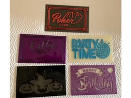 Interchangeable Sign Light Box (Halloween, Party, Poker, etc.) 3d model