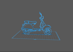 Vespa - Wall Art 3d model