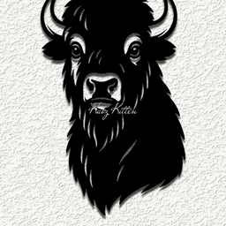 buffalo bison wall art home decor 3d model