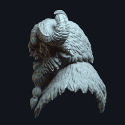 The Faun v2 Action Figure Head 3d model