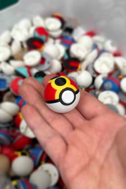 Pokeball Clicker Fidgets - PACK 6 3d model