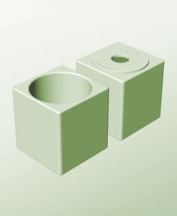 CS128-150-P Pierced container modular stackable module bin box 3d model