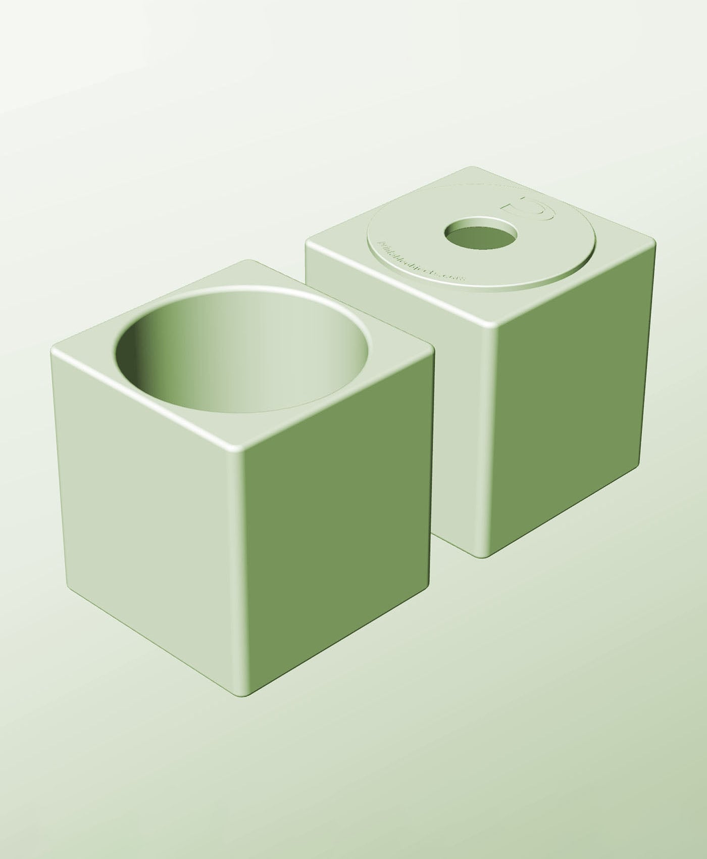CS128-150-P Pierced container modular stackable module bin box 3d model