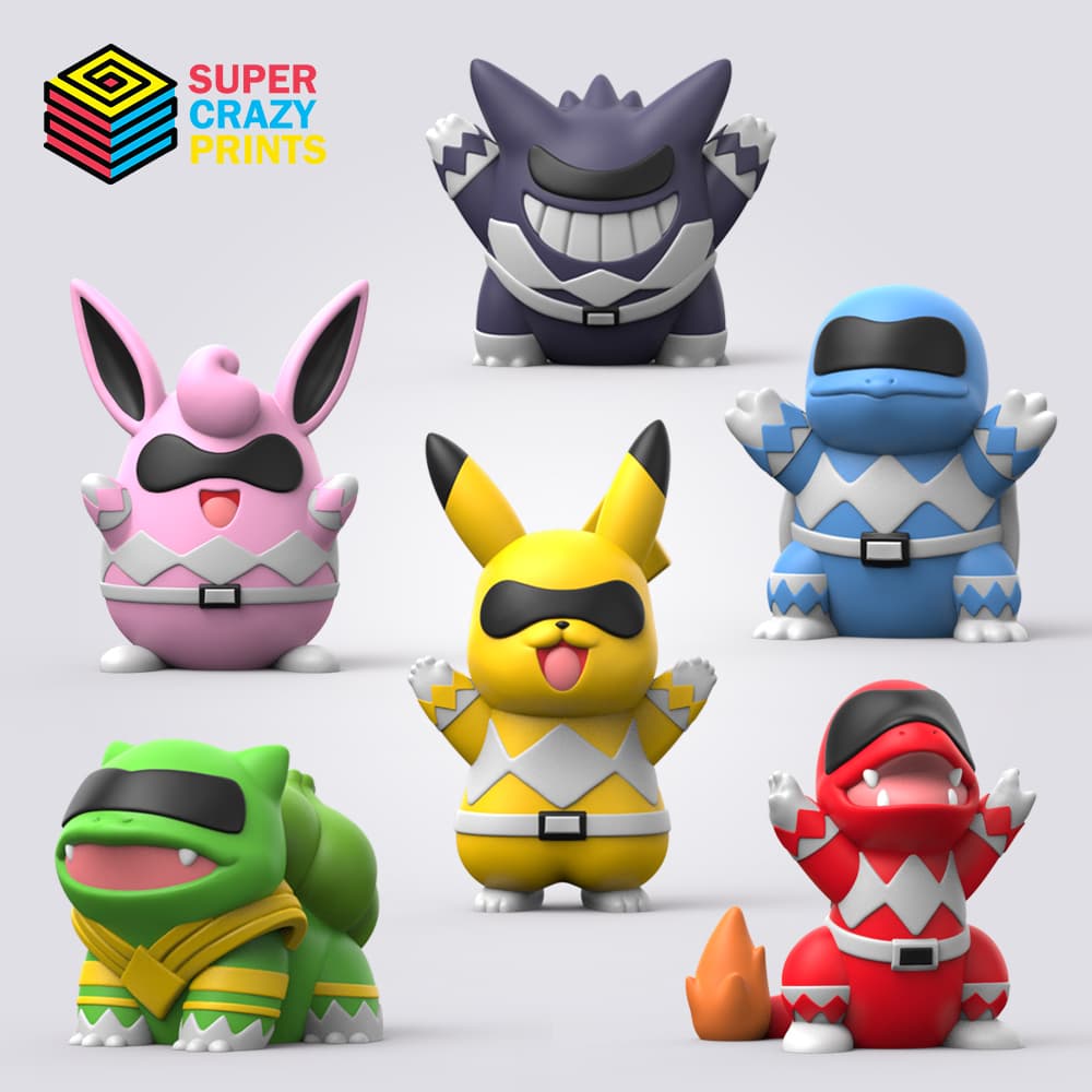 Power Ranger Set 3d model