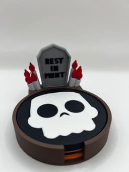 REST IN PRINT HALLOWEEN COASTER COLLECTION 3d model