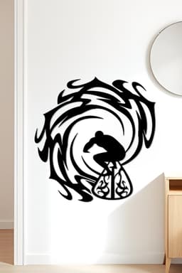 Surfing Wall Art, Wall Decor, Home Decor 3d model
