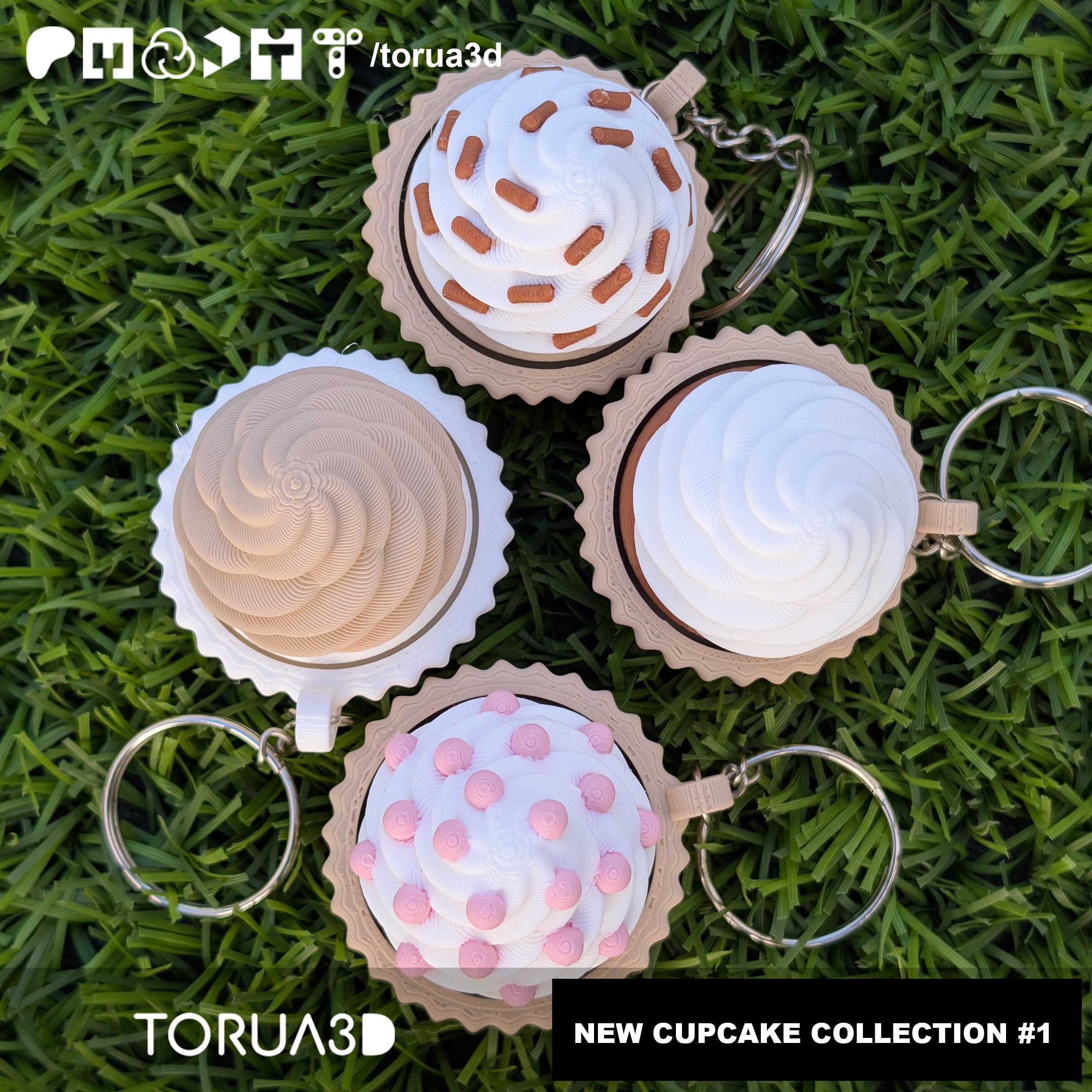 CUPCAKES COLLECTION FIDGET KEYCHAINS 3d model