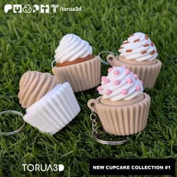 CUPCAKES COLLECTION FIDGET KEYCHAINS 3d model