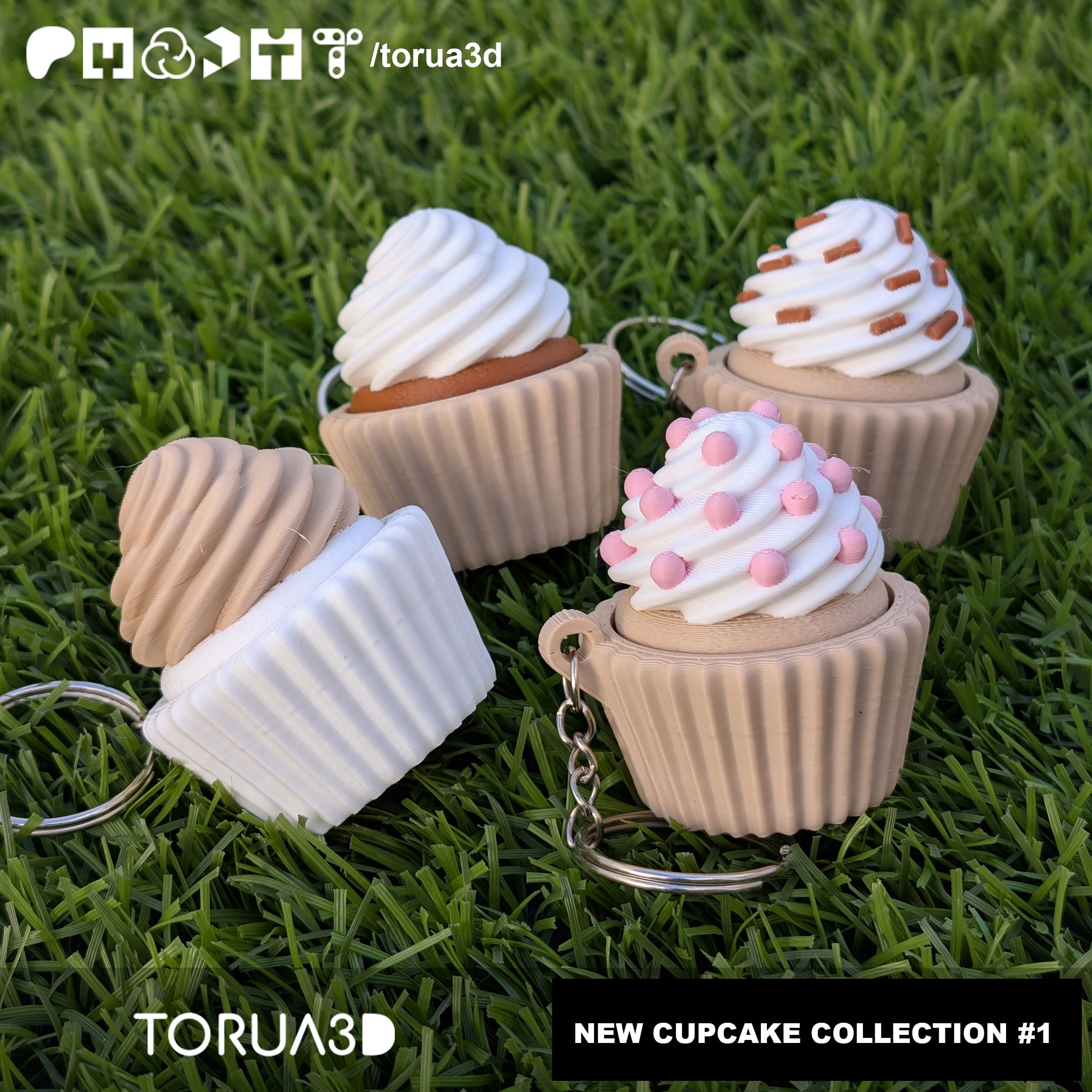 CUPCAKES COLLECTION FIDGET KEYCHAINS 3d model