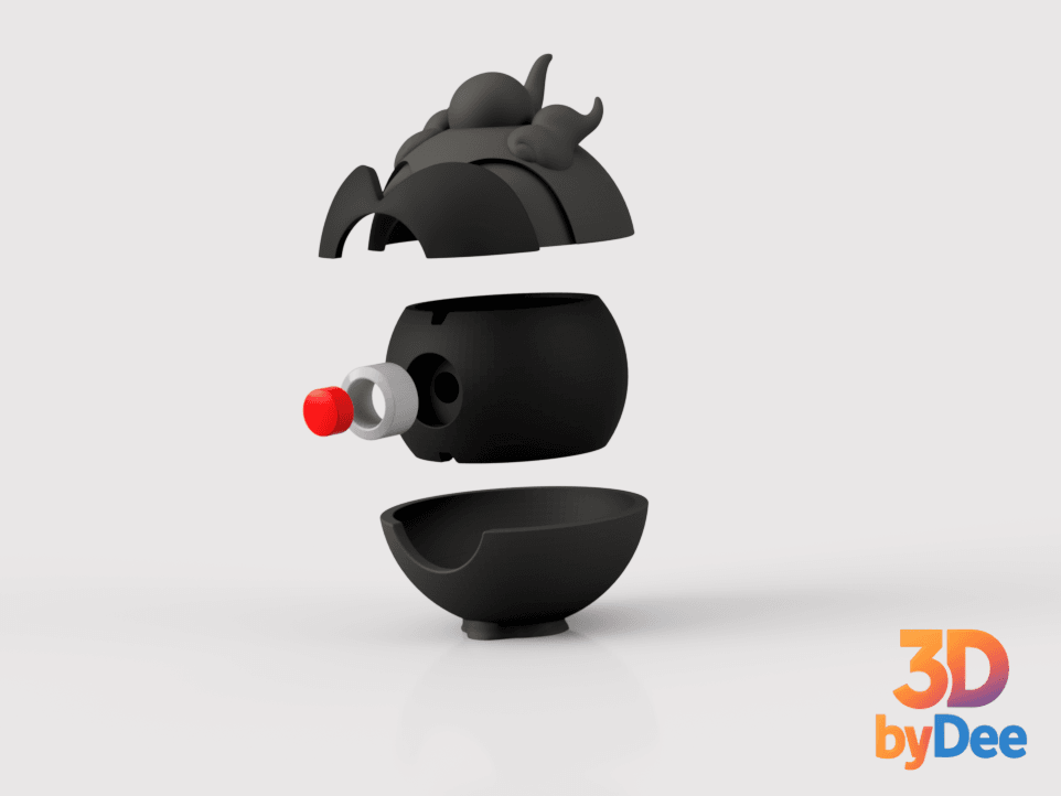 Marshadow Pokeball 3d model