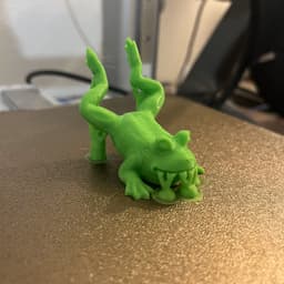 Frog on belly 3d model