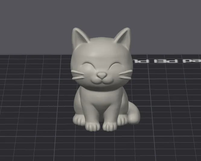Smiling Cat Display Figurine 3d model