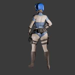 Sexy Future Cop Female V2 3d model