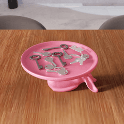Playful Bunny Tray - Functional Jewelry & Key Organizer 3d model