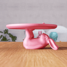Playful Bunny Tray - Functional Jewelry & Key Organizer 3d model