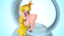 Retro 80s Fantasy Princess - Stylized Cartoon Pin-Up 3d model