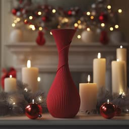 Yuletide Vase for Simple Festive Home Decor 3d model