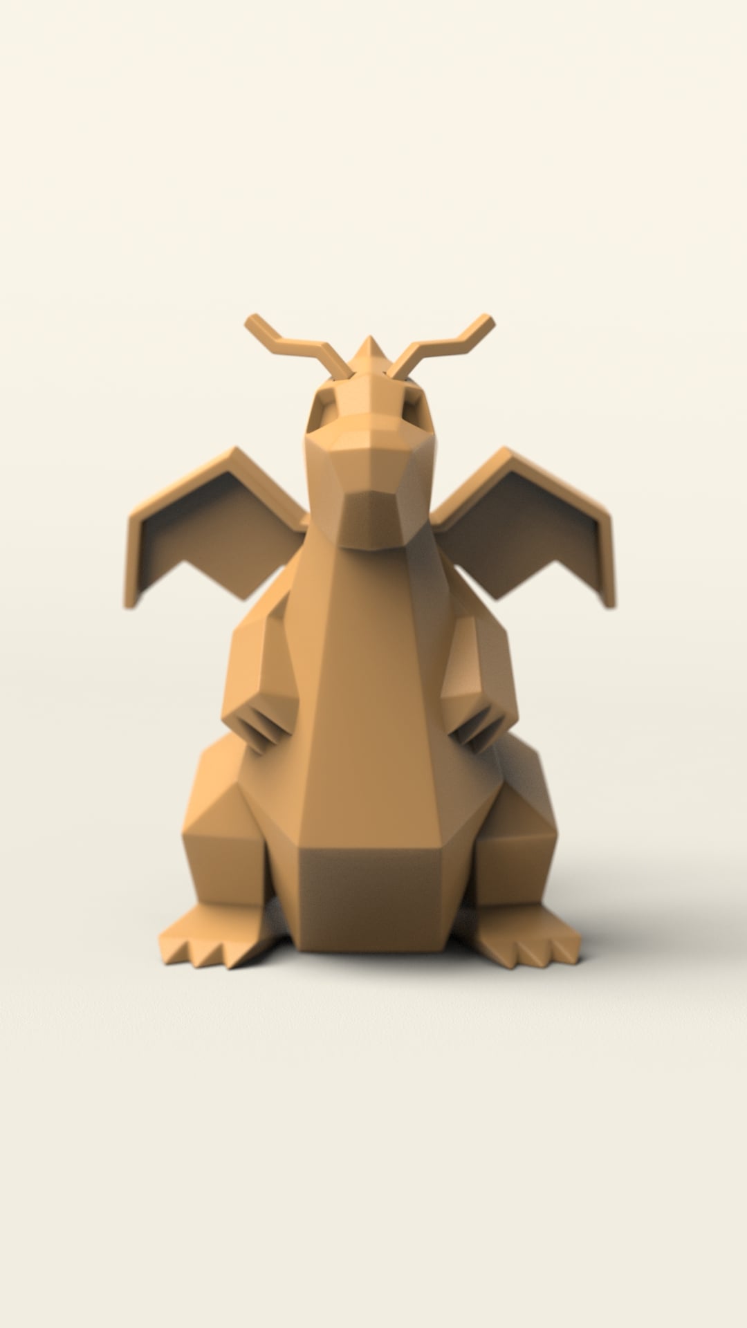 Low-poly Dragonite 3d model