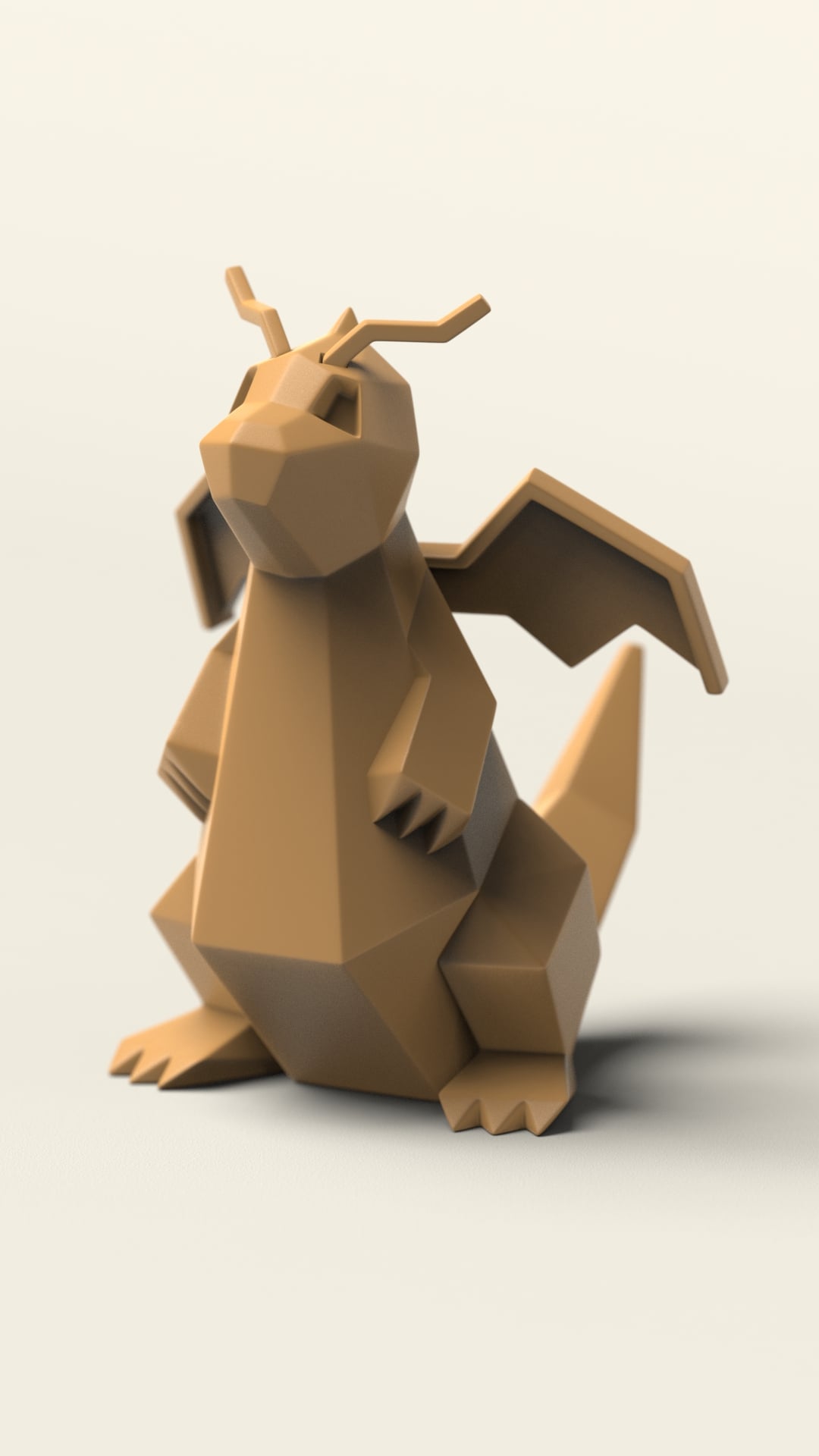 Low-poly Dragonite 3d model