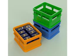 Stackable PP3 9V Battery Beer Crate 3d model