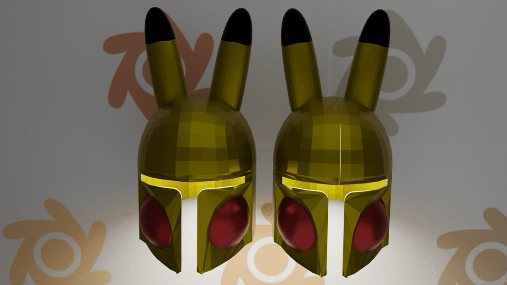 Pikachu custom mando helemt 3d model