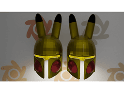 Pikachu custom mando helemt 3d model