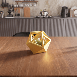 Geometric Icosahedron Cage Planter 3d model