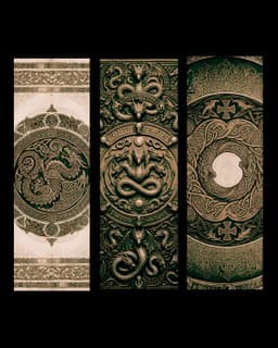 Celtic Dragon Knot Designs - Set of Bookmarks 3d model