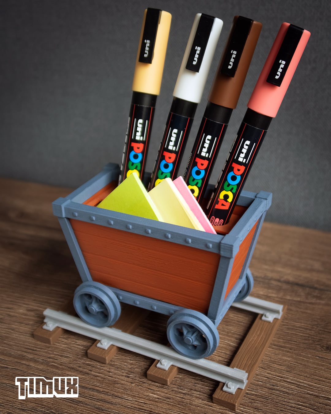 VINTAGE MINECART - PEN HOLDER 3d model